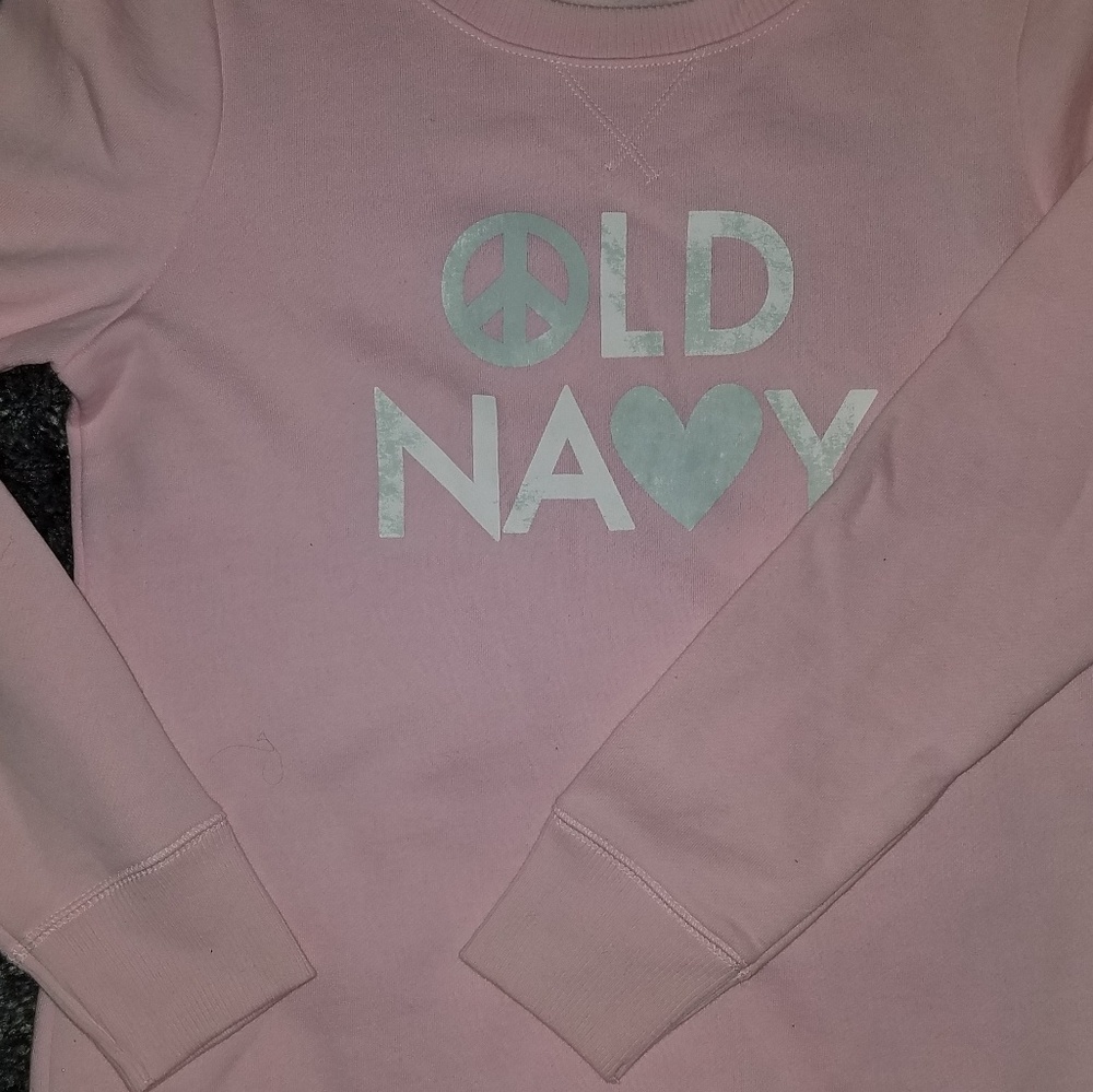 Old Navy Pink Sweatshirt/Sweater Light Pink